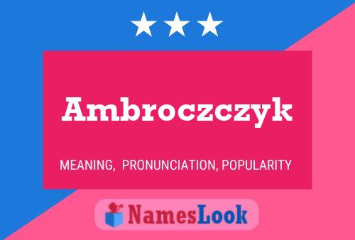 ملصق اسم Ambroczczyk