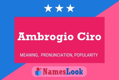 ملصق اسم Ambrogio Ciro