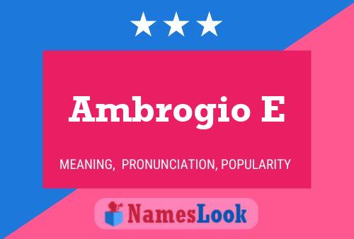 ملصق اسم Ambrogio E