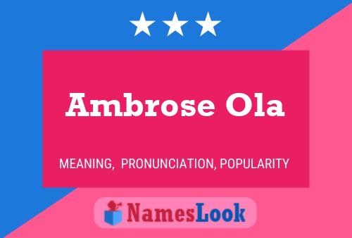 ملصق اسم Ambrose Ola