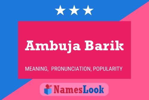 ملصق اسم Ambuja Barik