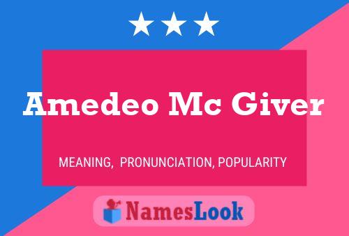 ملصق اسم Amedeo Mc Giver