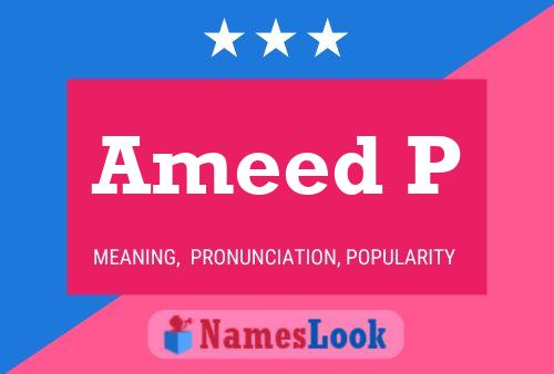 ملصق اسم Ameed P