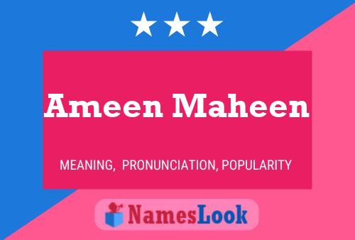 ملصق اسم Ameen Maheen