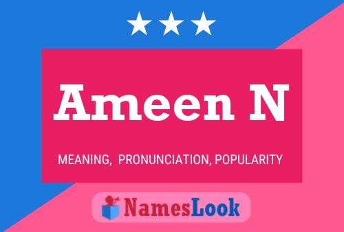 ملصق اسم Ameen N