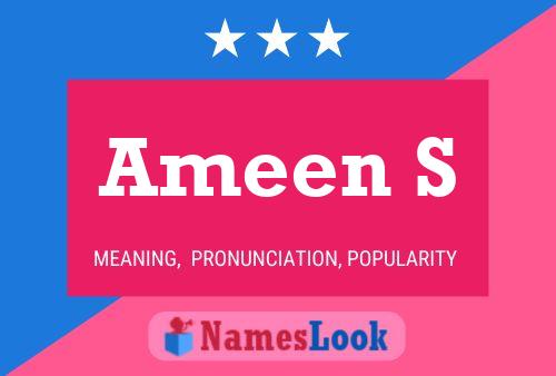 ملصق اسم Ameen S