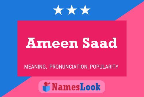 ملصق اسم Ameen Saad