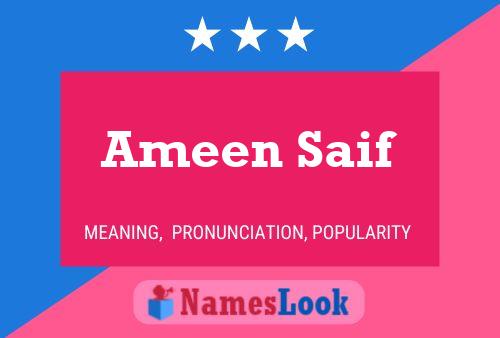 ملصق اسم Ameen Saif