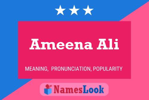 ملصق اسم Ameena Ali