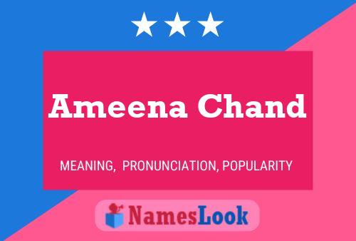 ملصق اسم Ameena Chand