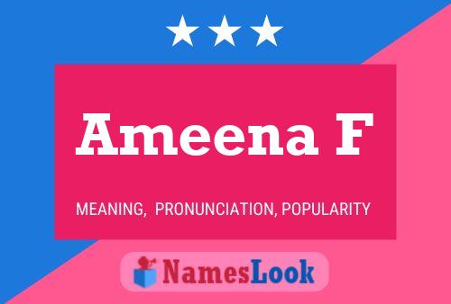 ملصق اسم Ameena F