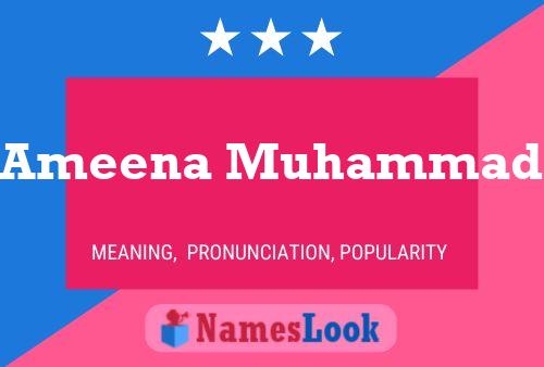 ملصق اسم Ameena Muhammad