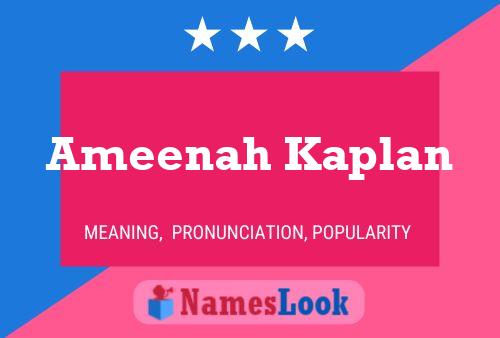 ملصق اسم Ameenah Kaplan