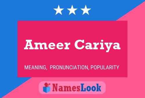 ملصق اسم Ameer Cariya