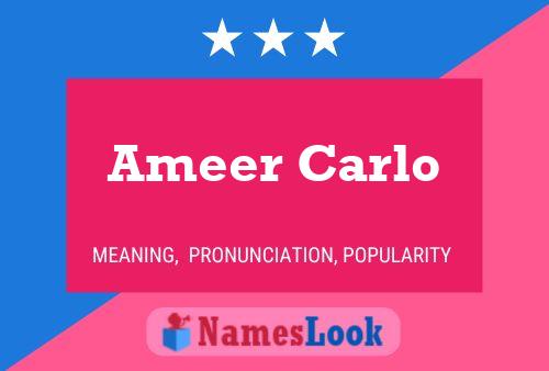 ملصق اسم Ameer Carlo