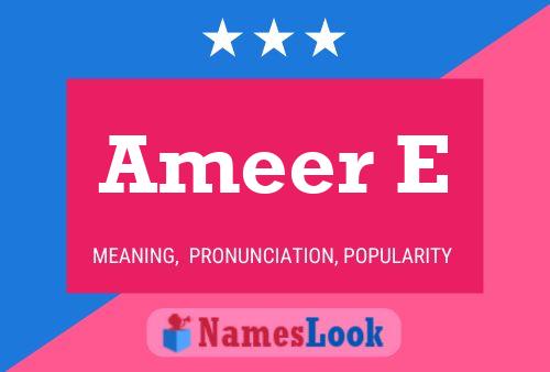 ملصق اسم Ameer E