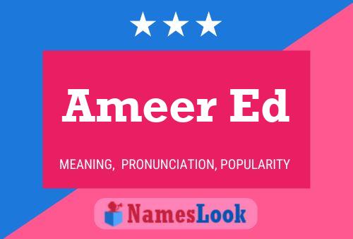 ملصق اسم Ameer Ed