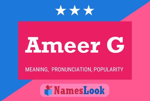 ملصق اسم Ameer G