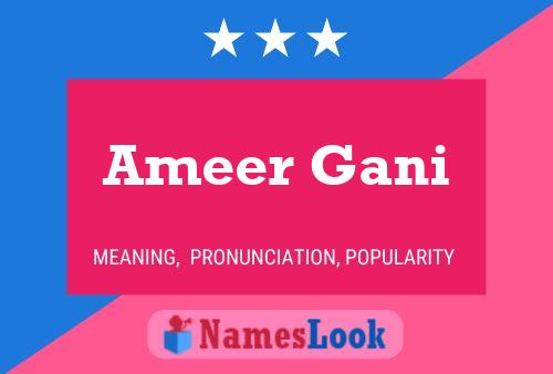 ملصق اسم Ameer Gani