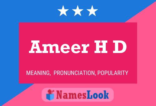 ملصق اسم Ameer H D