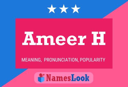 ملصق اسم Ameer H