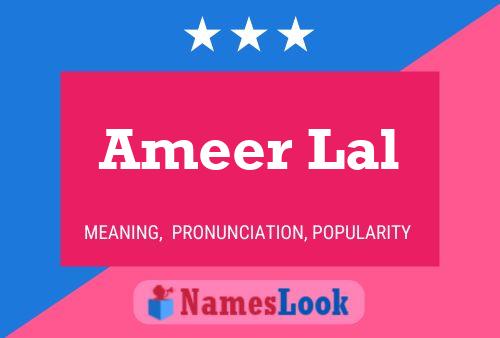 ملصق اسم Ameer Lal