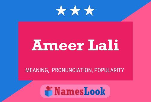 ملصق اسم Ameer Lali