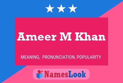 ملصق اسم Ameer M Khan