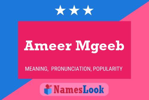 ملصق اسم Ameer Mgeeb