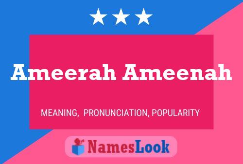 ملصق اسم Ameerah Ameenah