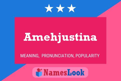 ملصق اسم Amehjustina