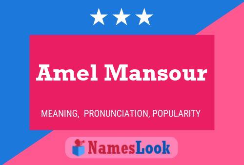 ملصق اسم Amel Mansour