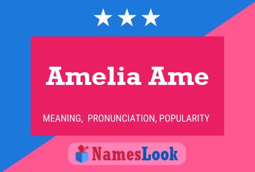 ملصق اسم Amelia Ame