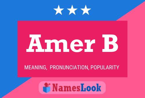 ملصق اسم Amer B