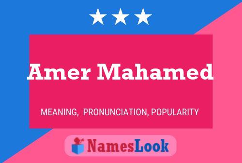 ملصق اسم Amer Mahamed