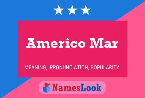 ملصق اسم Americo Mar