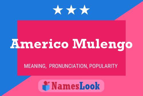 ملصق اسم Americo Mulengo