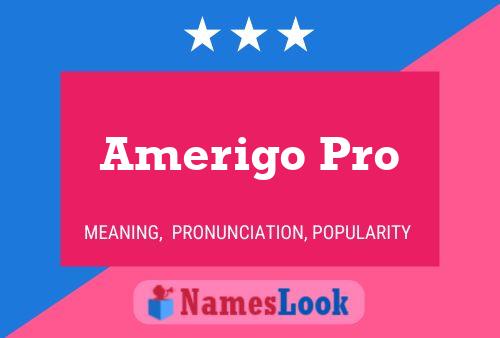 ملصق اسم Amerigo Pro