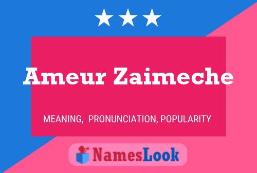 ملصق اسم Ameur Zaimeche