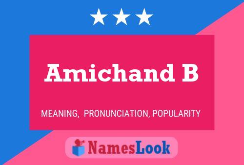 ملصق اسم Amichand B