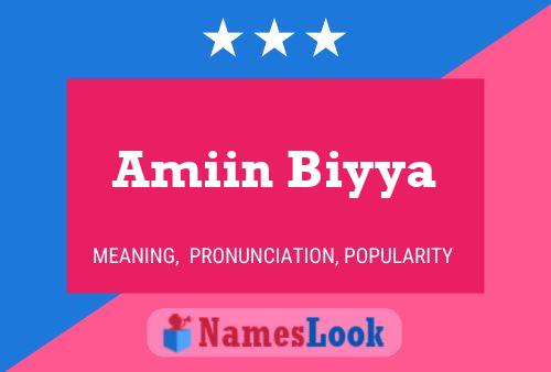 ملصق اسم Amiin Biyya