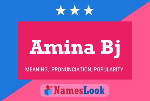 ملصق اسم Amina Bj