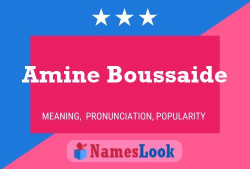 ملصق اسم Amine Boussaide