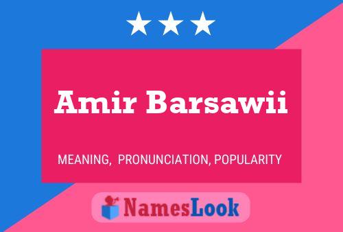 ملصق اسم Amir Barsawii