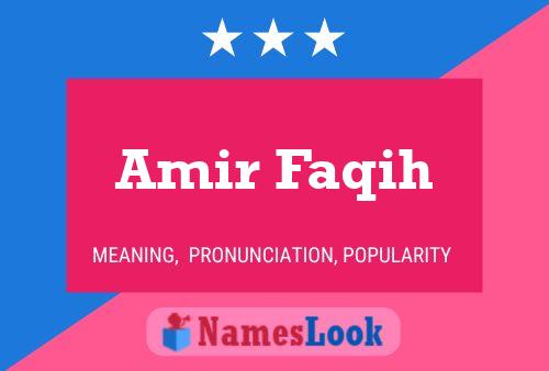 ملصق اسم Amir Faqih