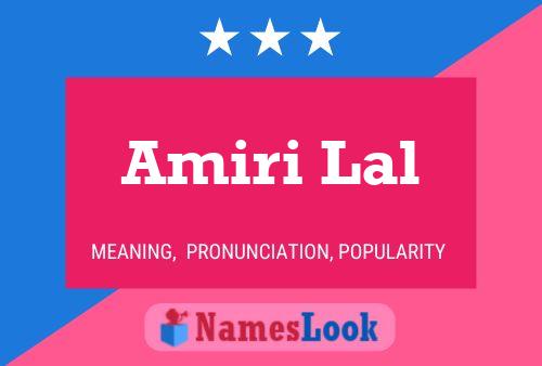 ملصق اسم Amiri Lal