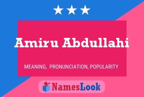 ملصق اسم Amiru Abdullahi