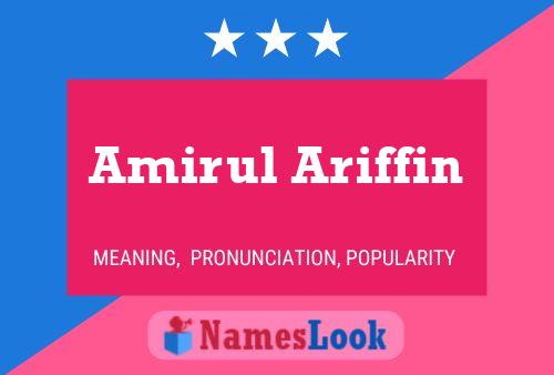 ملصق اسم Amirul Ariffin