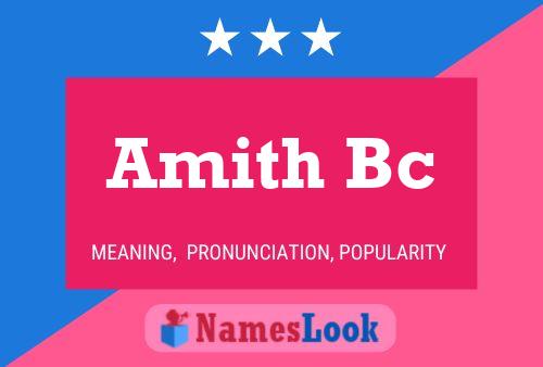 ملصق اسم Amith Bc