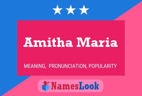 ملصق اسم Amitha Maria